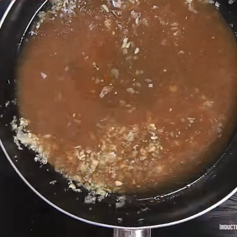 Step 4 Making tamarind sauce Young corn fried with tamarind sauce