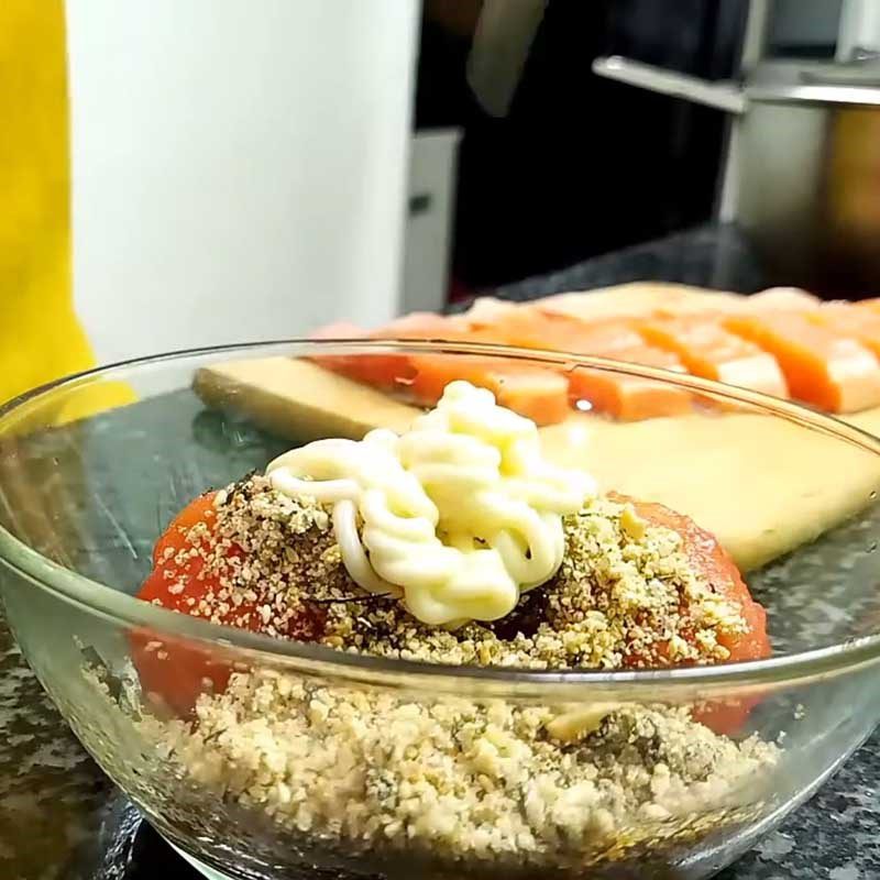 Step 3 Make roasted sesame sauce Grilled salmon with roasted sesame sauce