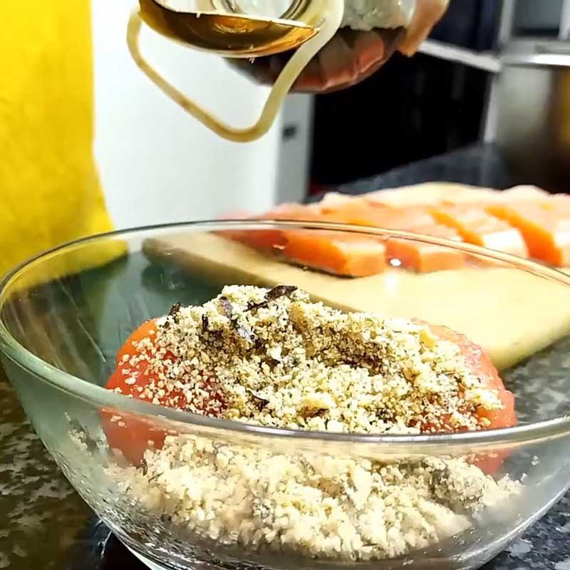 Step 3 Make roasted sesame sauce Grilled salmon with roasted sesame sauce