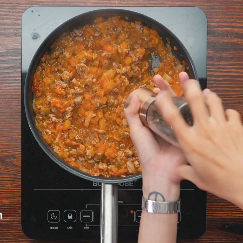 Step 5 Make spaghetti sauce Spaghetti with minced beef sauce (homemade spaghetti sauce)