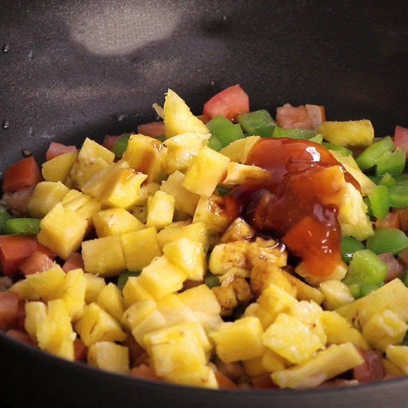 Step 4 Making vegetable sauce Fried red tilapia with vegetable sauce