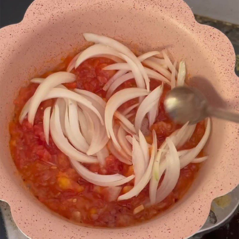 Step 3 Making meatball sauce Meatballs for bread