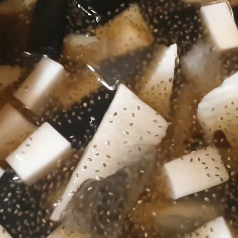 Step 5 Making chia seed jelly with coconut milk