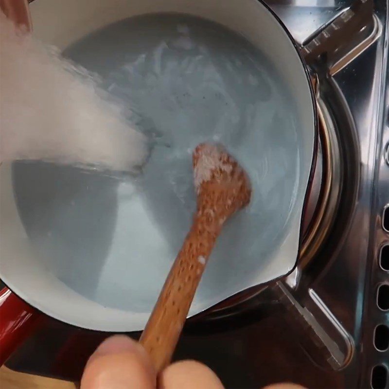 Step 3 Make butterfly pea flower jelly for butterfly pea flower jelly dessert