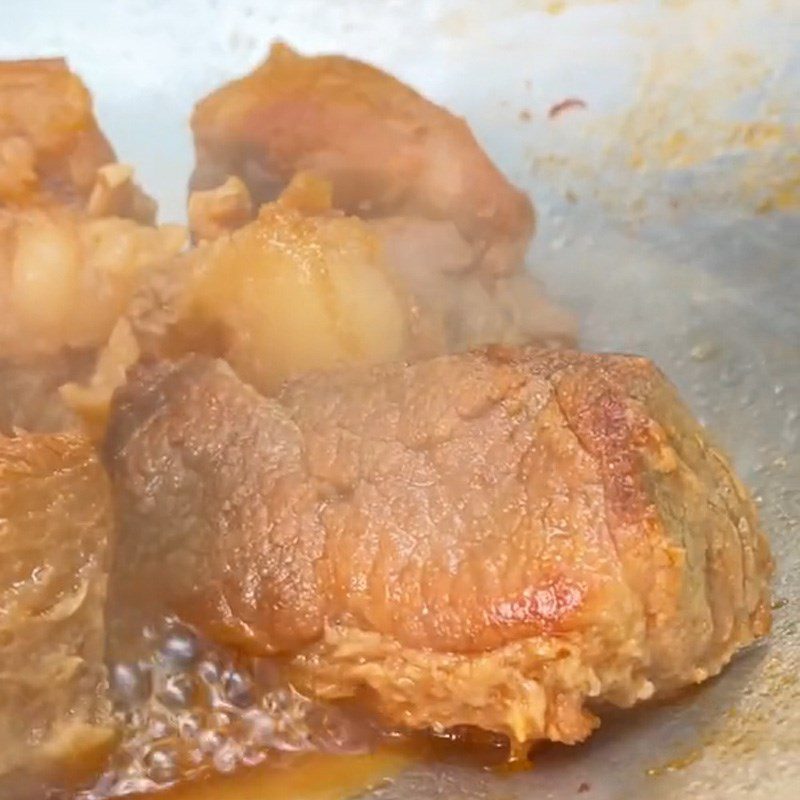 Step 3 Making Coconut Braised Pork Coconut Braised Pork (Recipe shared from TikTok Let's Cook with TasteVN)