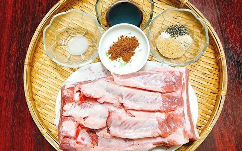 Ingredients for roasted pork using an air fryer