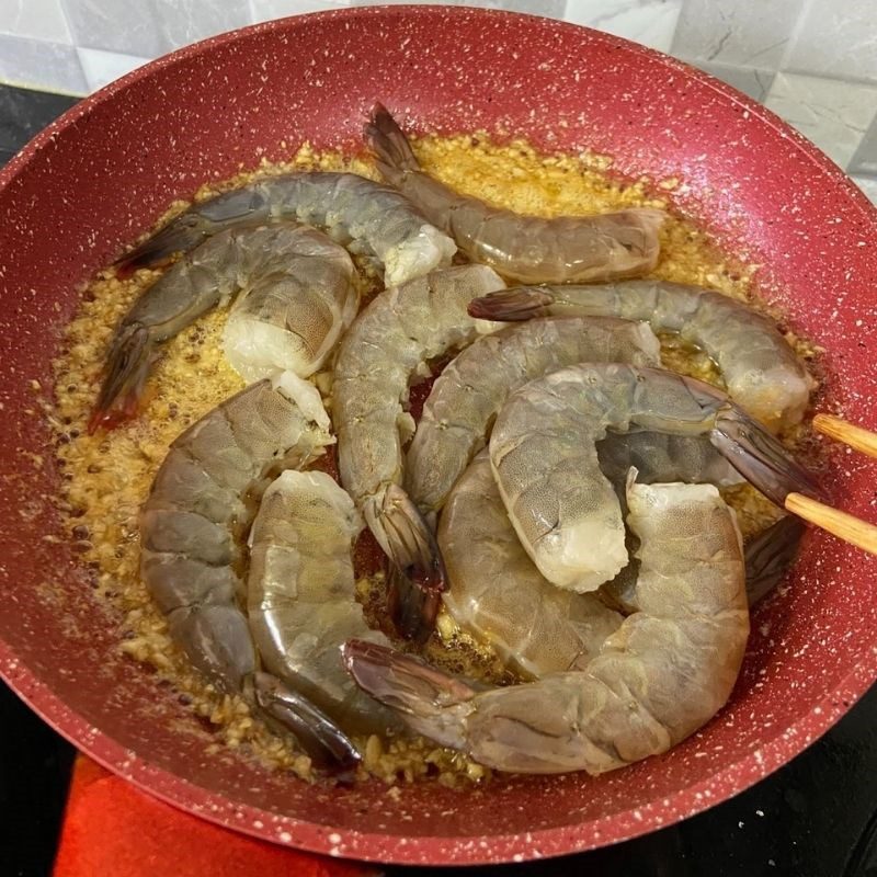 Step 3 Making Shrimp in Garlic Butter Sauce Garlic butter shrimp with coconut water