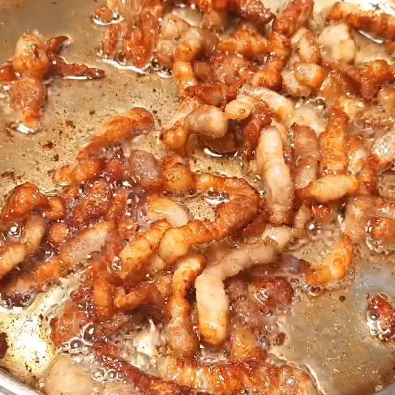 Step 5 Making Fried Pork Fat Steamed Broken Rice