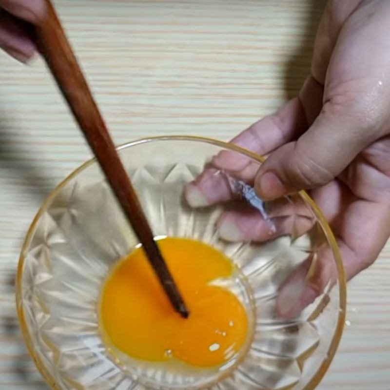 Step 5 Make steamed shrimp eggs Steamed shrimp egg