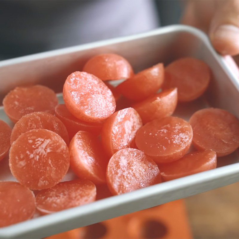 Step 2 Make watermelon jelly balls Watermelon mousse cake