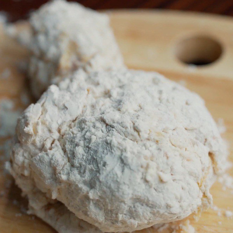 Step 4 Coating the chicken with crispy flour Fried Chicken