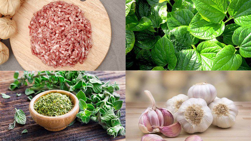 Ingredients for fried la lot dish using an air fryer