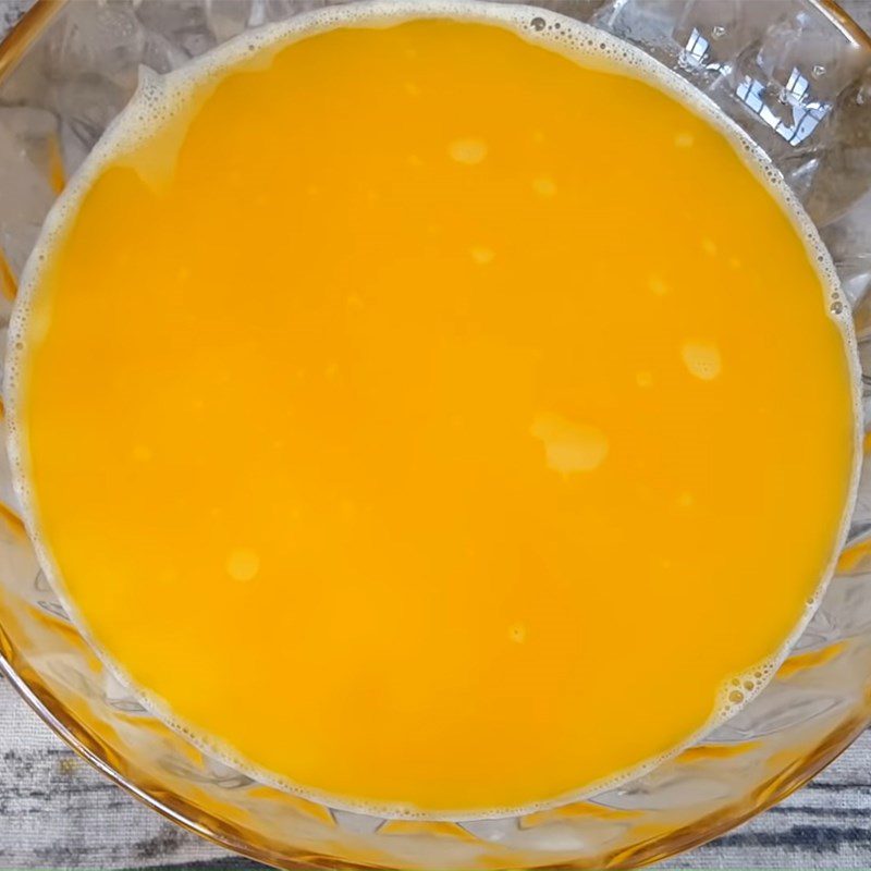 Step 2 Strain passion fruit Passion fruit syrup