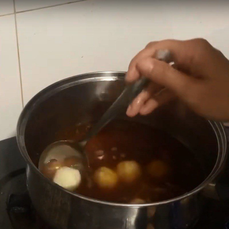 Step 6 Boil the dumplings Sweet potato dumplings