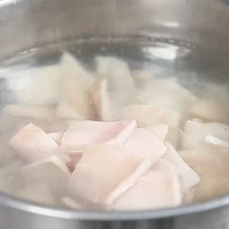 Step 2 Boil the pork skin for Crispy Fried Pork Skin with Satay