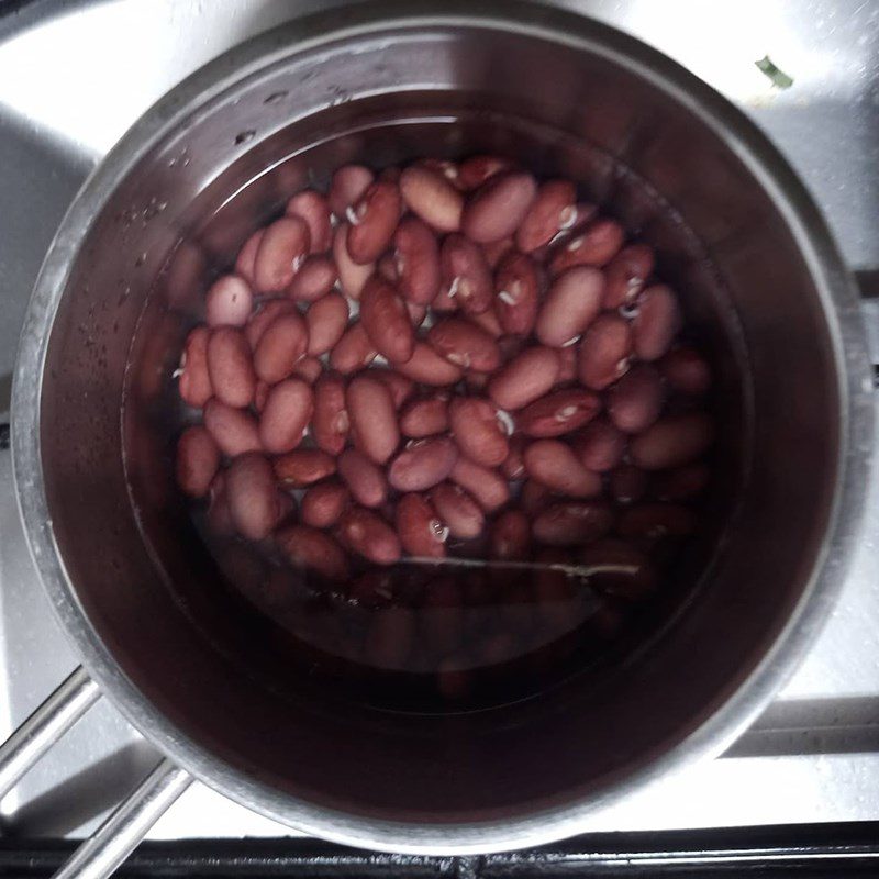 Step 1 Boil red beans Red Bean Milk Ice