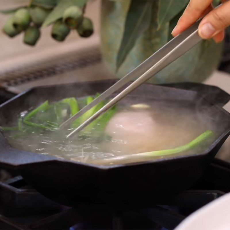 Step 3 Boil Chicken Shredded Chicken Porridge