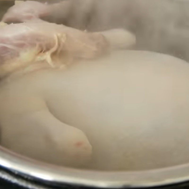 Step 2 Boiled Chicken for Chicken Pho using a pressure cooker