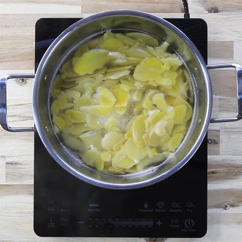 Step 1 Boil ginger for the first time Ginger jam
