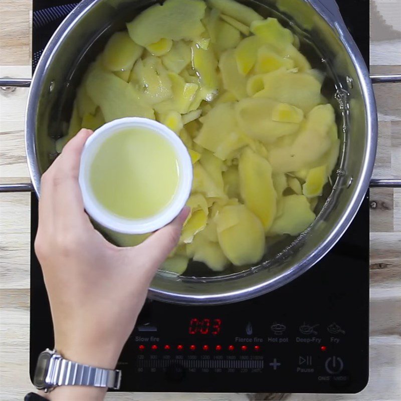 Step 2 Boil ginger for the second time Ginger jam