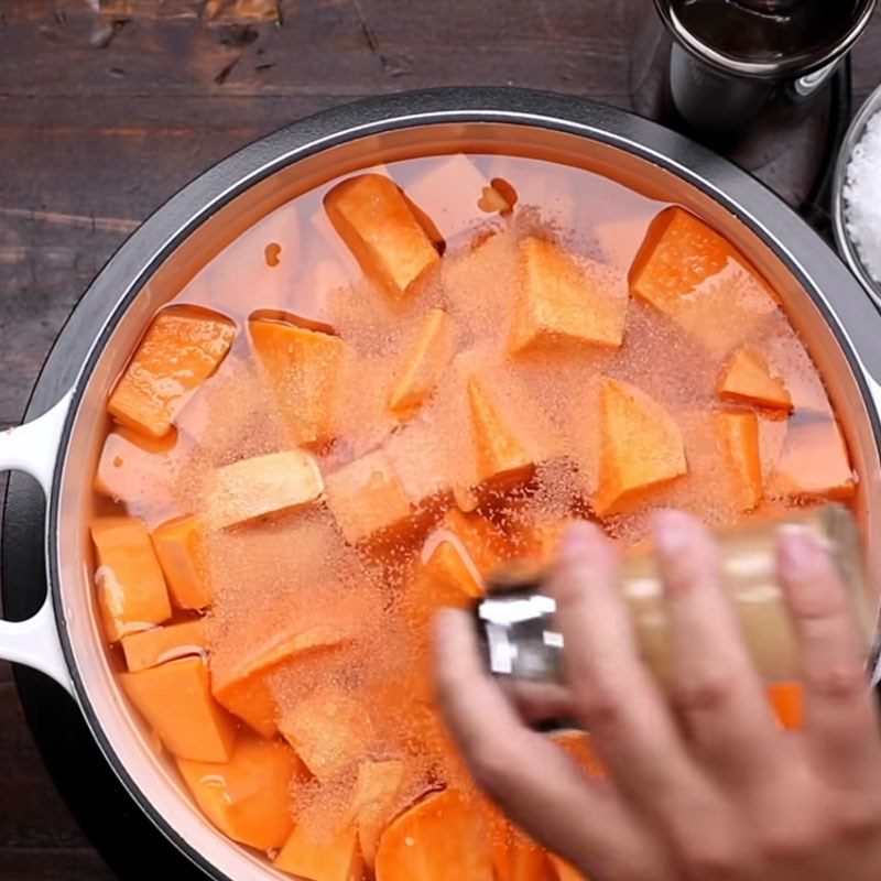 Step 2 Boil sweet potato Mashed sweet potato with cheese