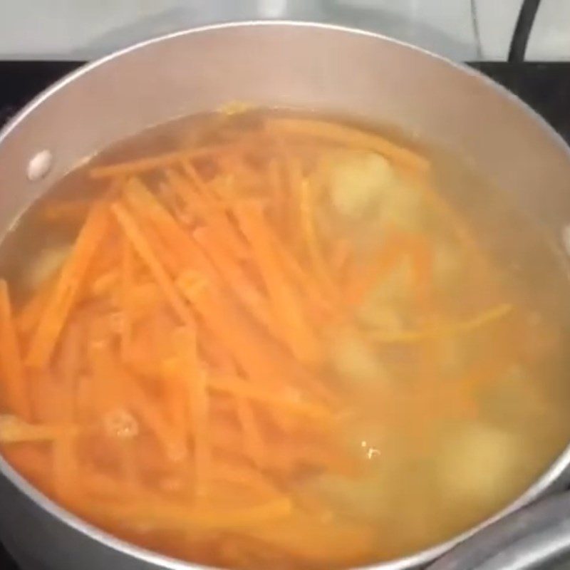 Step 3 Boil potatoes and carrots Smoked turkey leg salad