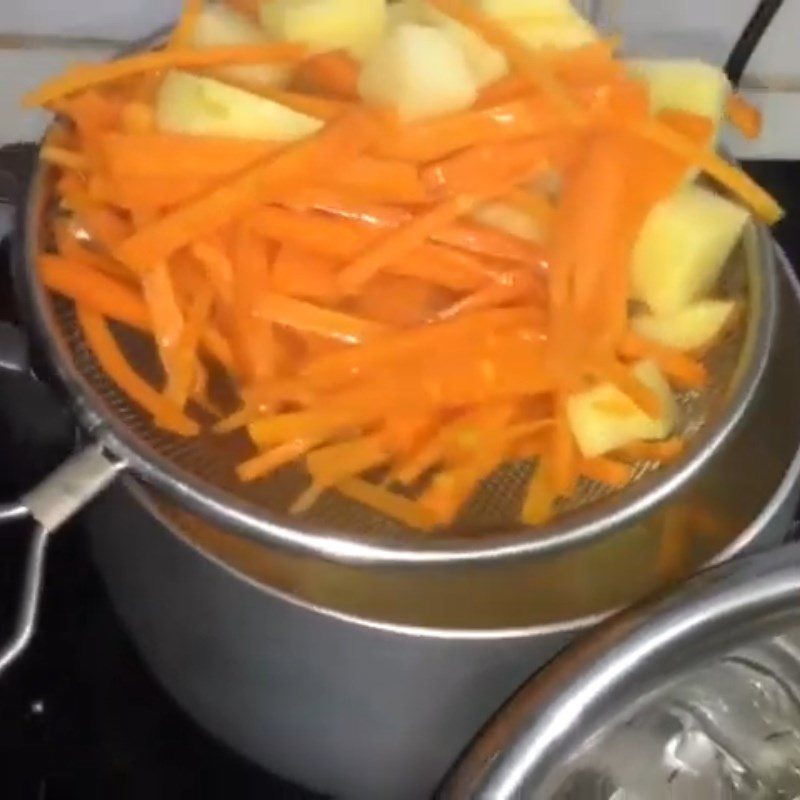 Step 3 Boil potatoes and carrots Smoked turkey leg salad