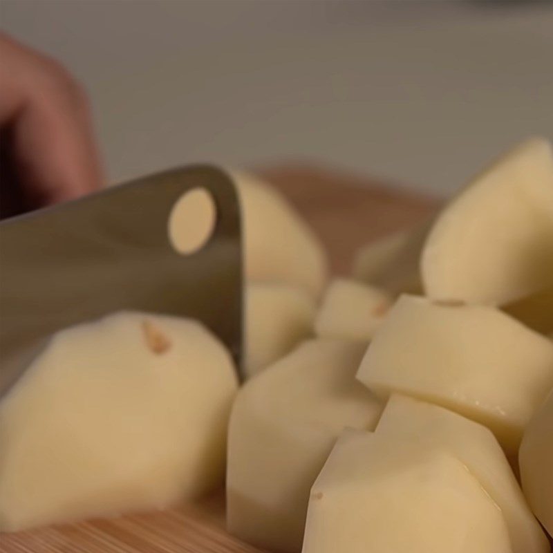 Step 1 Boil the potatoes Potato Cheese Bread in a pan