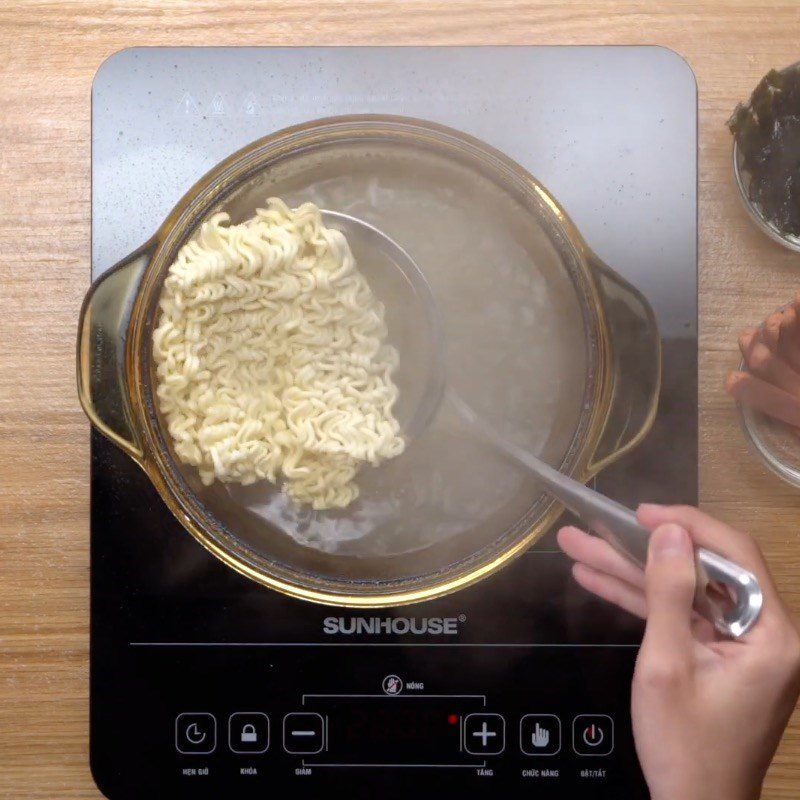 Step 2 Boil the noodles and eggs for Spicy Soft-Boiled Egg Noodles using Samyang noodles