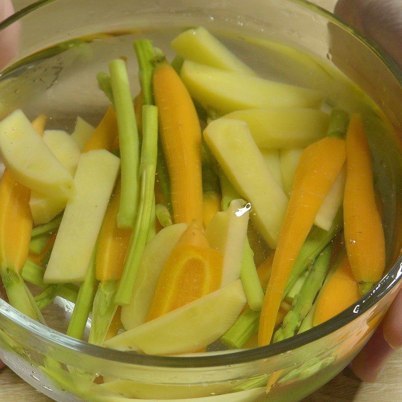 Step 6 Boiled Vegetables with Melted Cheese Sauce and Side Dishes