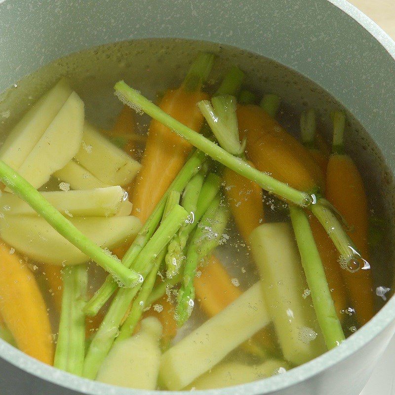 Step 6 Boiled Vegetables with Melted Cheese Sauce and Side Dishes