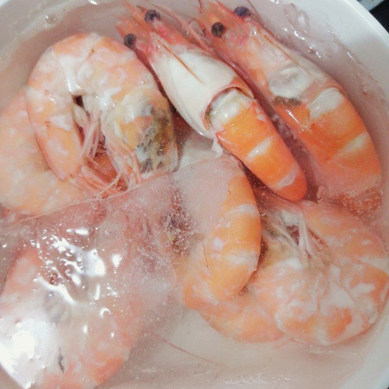 Step 2 Boil shrimp Salad with fresh shrimp