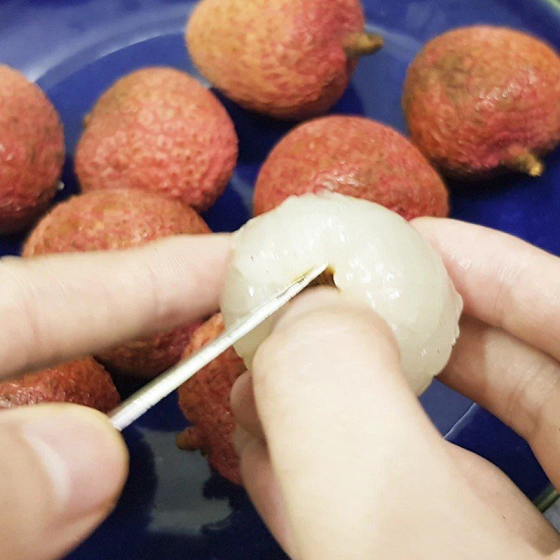 Step 1 Boil the pearls and prepare lychee for Lychee Milk Tea