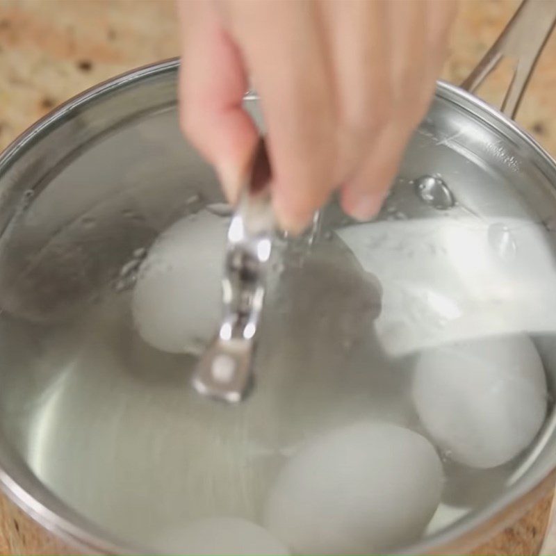 Step 2 Boil the eggs for Onsen tamago (onsen egg)