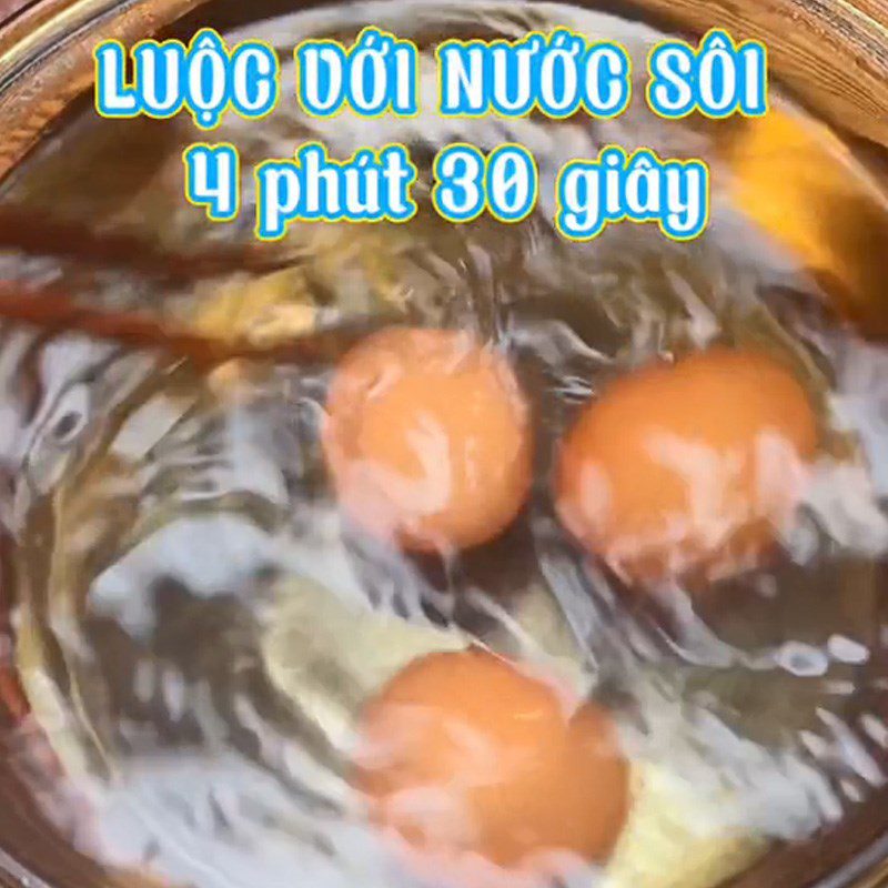 Step 1 Boil the eggs for Soy Sauce Eggs (Recipe shared from TikTok Cooking with TasteVN)