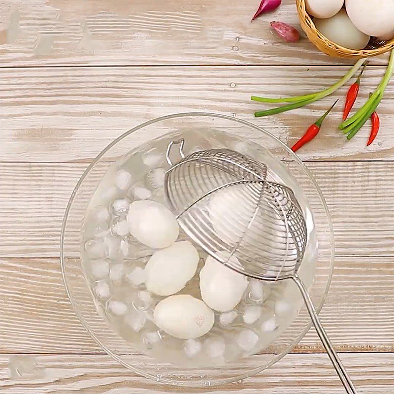 Step 2 Boil eggs Soft-boiled eggs with tamarind sauce