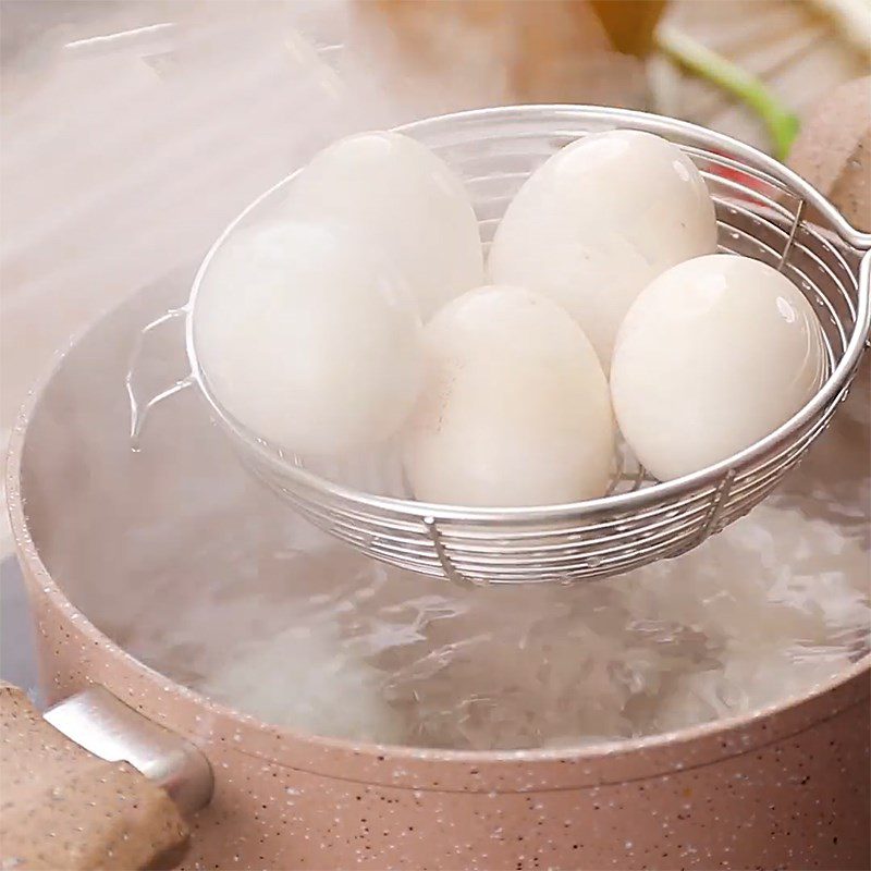 Step 2 Boil eggs Soft-boiled eggs with tamarind sauce