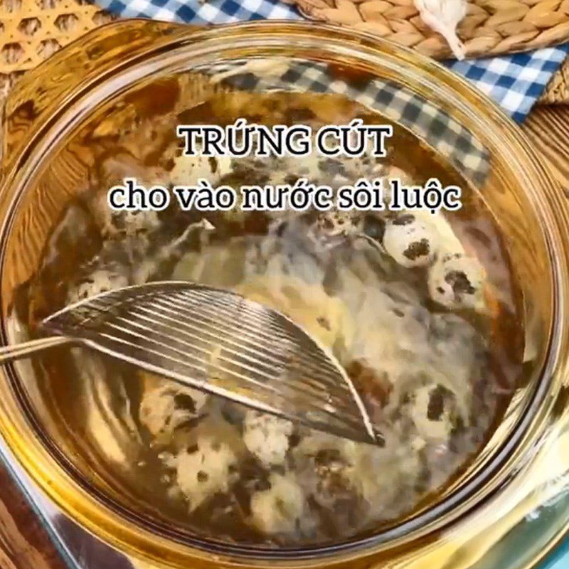 Step 1 Boil Quail Eggs Braised Pork Ribs with Quail Eggs (Recipe shared from TikTok Cooking with TasteVN)