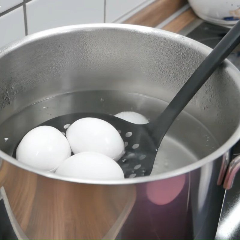 Step 2 Soft Boiled Eggs Scotch egg - meat wrapped around soft boiled eggs fried