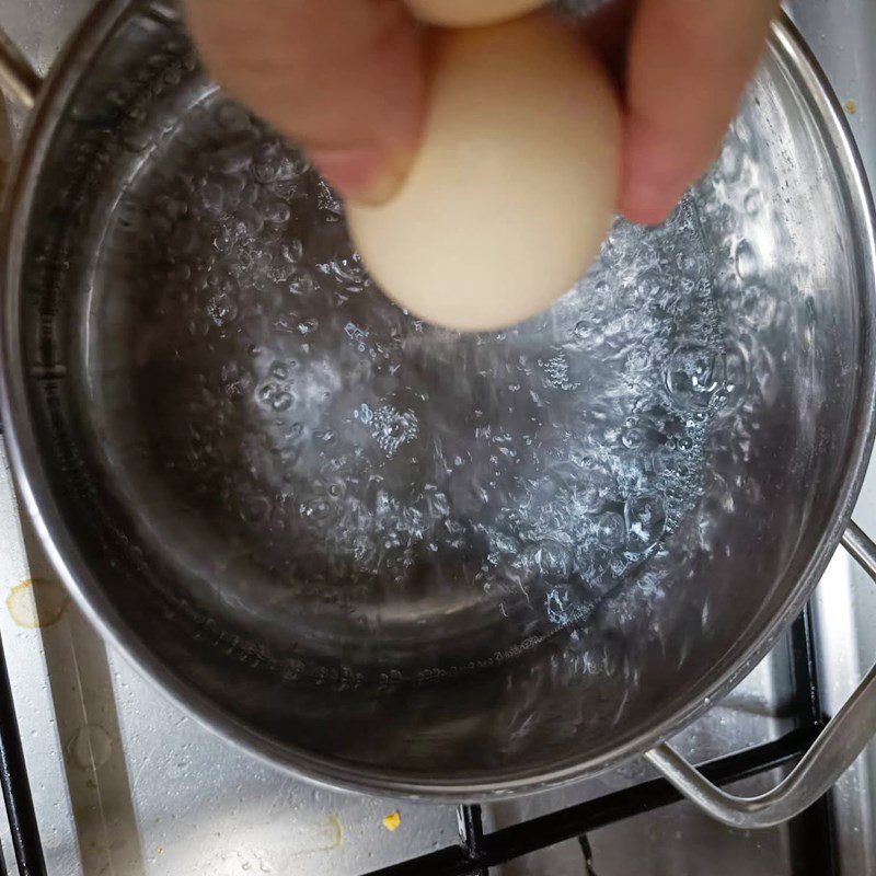 Step 3 Boiling soft-boiled eggs for spaghetti with soft-boiled egg