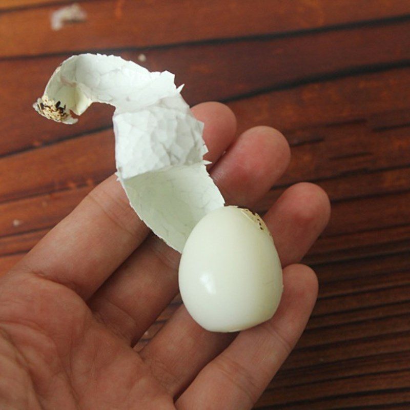 Step 2 Boil the eggs and peel them Fried Quail Eggs with Tofu