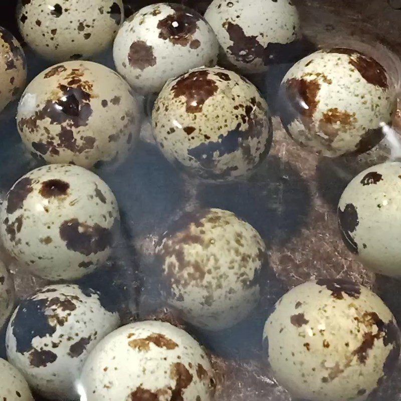 Step 2 Boil the eggs and peel them Fried Quail Eggs with Tofu