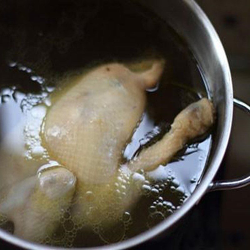 Step 2 Boil and cut the chicken breast for Chicken Asparagus Soup