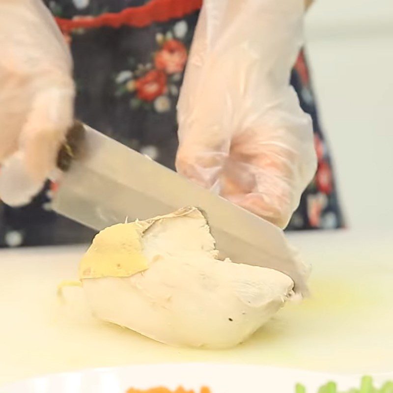 Step 2 Boil and cut the chicken breast for Chicken Asparagus Soup