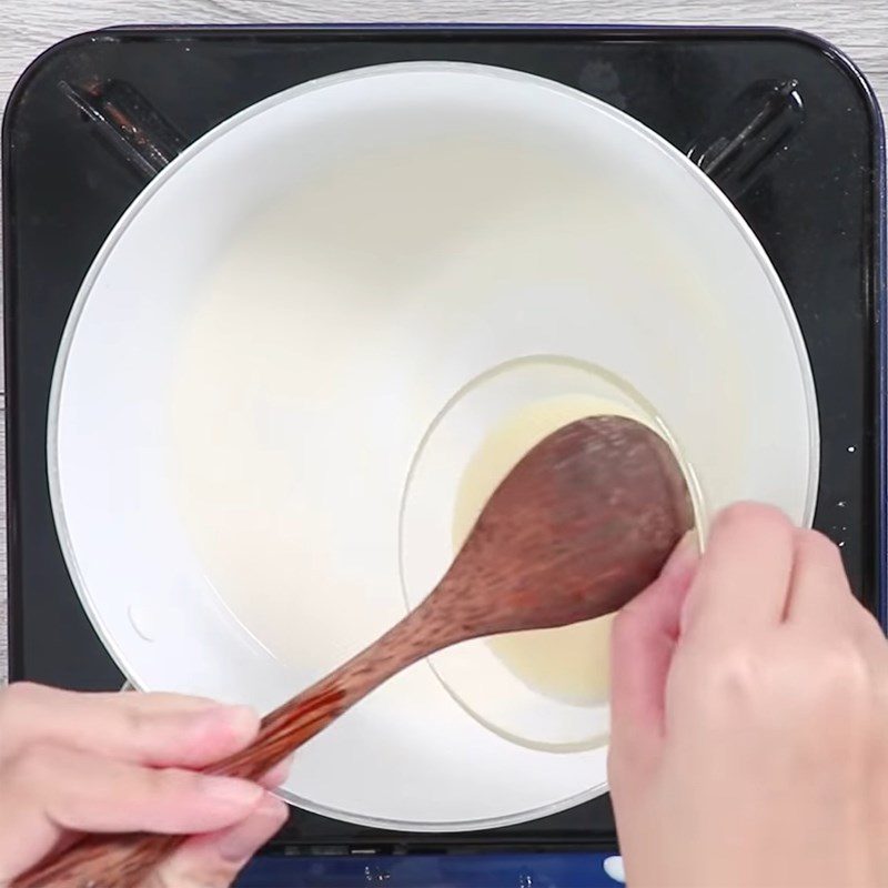 Step 7 Make coconut milk Red bean and jelly dessert