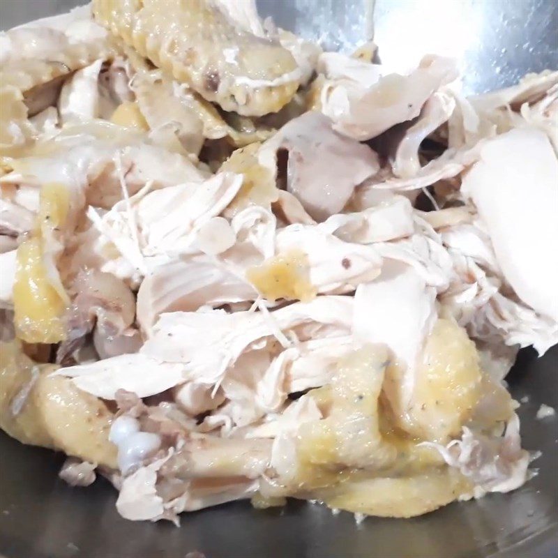 Step 3 Boil and Shred the Chicken Shredded Bamboo Shoot Chicken Salad