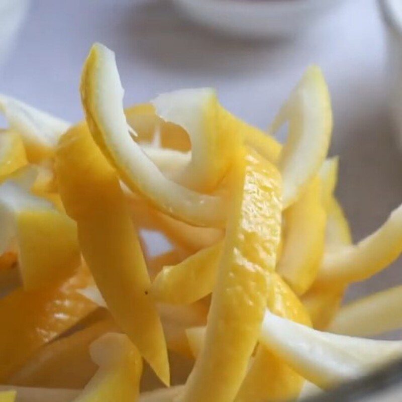 Step 3 Boil lemon peel Candied lemon peel