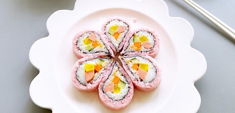 make sushi beautiful cherry blossom to impress the girl on womens day 00872