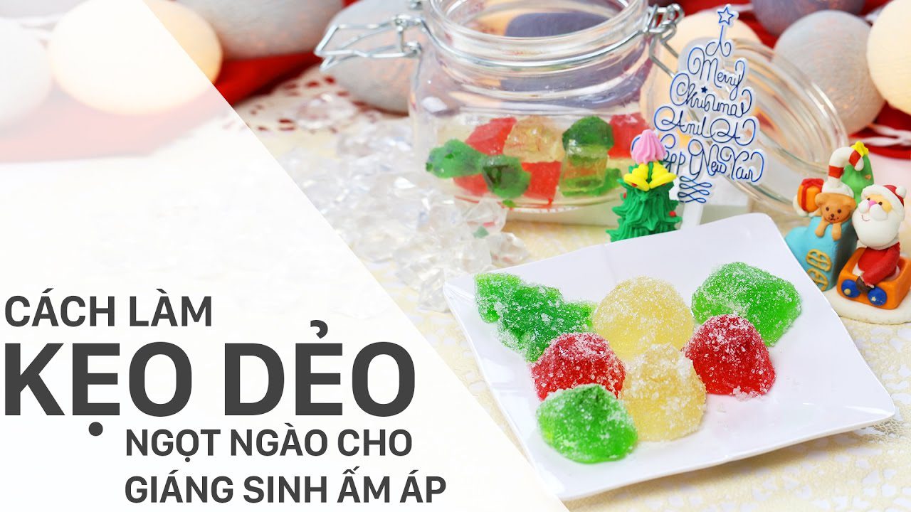 Christmas gummy candy with gelatin