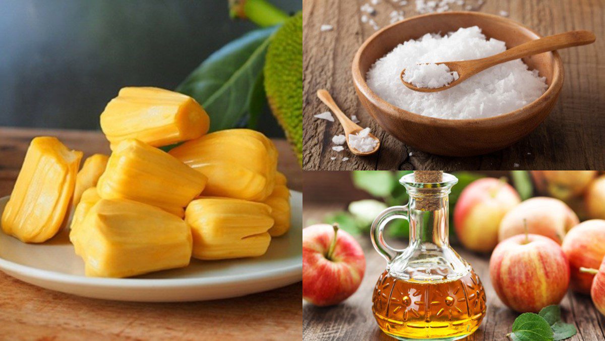 Ingredients for dried sun-dried jackfruit dish